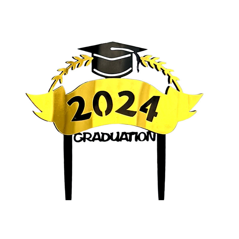 Wholesale Acrylic Graduation Happy Cake Card Decoration